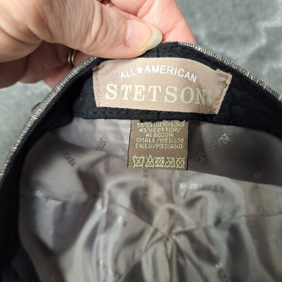 STETSON GRAY TWEED NEWBOY CAP MENS SIZE SMALL - Picture 8 of 9